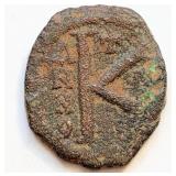 Justin II & Sophia 565-578 1/2 Follis Ancient coin
