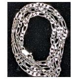 Silver 13g Rhodium Plated Italian Chain 24'
