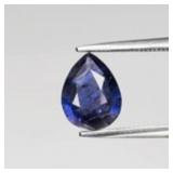0.98ct 9x7mm Pear Natural Bluish Violet Iolite - A