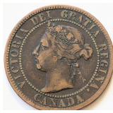 Canada 1900 Queen Victoria ONE CENT coin