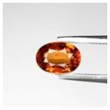 0.77ct 6.5x4.5mm Oval Natural Orange Spessartite G