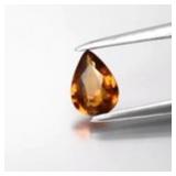 0.59ct 6.7x4.7mm Pear Natural Orange Spessartite G