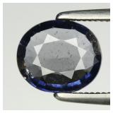 0.86ct 7.5x6.5mm Oval Natural Bluish Violet Iolite