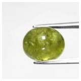 11.56ct Oval Cabochon Natural Yellowish Green Gros