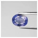 1.47ct 8.2x6.5mm Oval Natural Bluish Violet Iolite