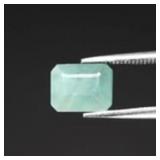 1.46ct 7.8x6.3mm Octagon Natural Bluish Green Gran