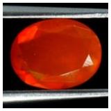 Oval Cut Natural Hot Rainbow Orange Opal Ethiopia