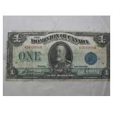 Canada $1 1923 Banknote DC-25h Blue Seal 2