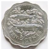 Bahamas 2000 TEN CENTS coin 24mm