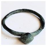 Medieval 11th-13th Century bronze ring US#6.5