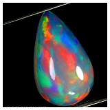 Pear Cab AAA Floral Flash Play Of Color Crystal Fi