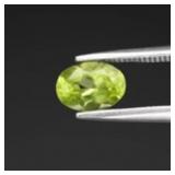 0.84ct 6.8x5mm VS Oval Natural Green Peridot - Unt