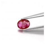 0.52ct 6x4.5mm Oval Natural Red Ruby - Unheated, M
