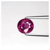 1.53ct 7.2x6.5mm Oval Natural Pinkish Purple Rhodo