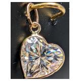 10K Gold 0.46g Moissanite 1.95ct Pendant