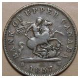 Canada PC-6D Upper Canada 1857 Penny Token Br719