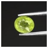 1.42ct 6.8x5.8mm Oval Natural Green Grossular Garn