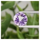 1.76ct 8.2mm VVS Round Brilliant Natural Purple Am