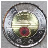 Canada $2 2025 Canada's Unknown Soldier coloured