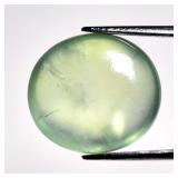 11.37ct 15.2x13.5mm Oval Cabochon Natural Green Pr