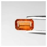 0.41ct 5.5x3.2mm Octagon Natural Orange Spessartit