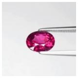 2.22ct 8.5x6.7mm Oval Natural Purplish Pink Rhodol