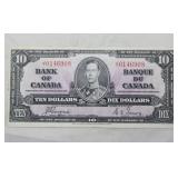 Canada 1937 $10 Banknote BC-24c Coyne Towers