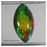 Marquise Natural Floral Flash Play Of Color Black
