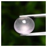 4.37ct Oval Cabochon Natural Very Light Pink Rose