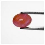 1.50ct 7.3x5.5mm Oval Cabochon Natural Pink Sapphi