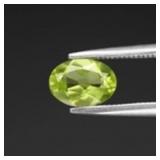 0.88ct 7x5mm VS Oval Natural Green Peridot - Untre