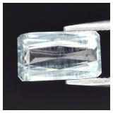 1.38ct 9x5.2mm Scissor-Cut Natural Light Blue Aqua