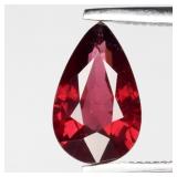 1.22ct 8.7x5.5mm Pear Natural Purplish Pink Rhodol