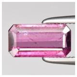 1.12ct Octagon Natural Purplish Pink Rhodolite Gar