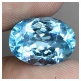 Oval Cut Natural Top Swiss Blue Topaz Africa 6.81c