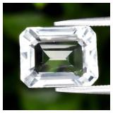 3.74ct 10.5x8mm VVS Octagon Natural White Quartz -