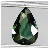 Pear Cut Natural Heated Only Top Blue Green Sapphi