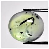 8.25ct Oval Cabochon Natural Green Prehnite with B