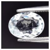 0.82ct VS Oval Natural Very Light Blue Aquamarine