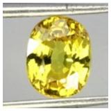 Oval Cut Clean Natural Top Yellow Sapphire Austral