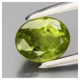 0.80ct 6x4.8mm Oval Natural Green Sapphire - Heate