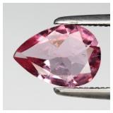 0.73ct 8x5.7mm VS Pear Natural Pink Tourmaline - U