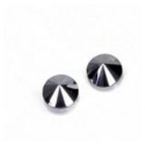 Pair 2pcs 0.11ct 2mm Round Brilliant Cut Diamond N