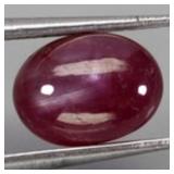 Oval Cab 100% Natural Red 6 Rays Star Ruby Africa