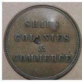 Canada PE-10-40 Ships Colonies & Commerce Token  B