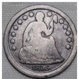 USA Liberty Seated Half Dime 1856