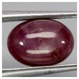 Oval Cab 100% Natural Red 6 Rays Star Ruby Africa