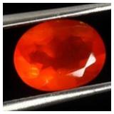 Oval Cut Natural Hot Rainbow Orange Opal Ethiopia