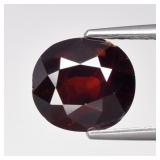 3.66ct Oval Natural Medium Reddish Orange Spessart