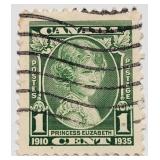 Canada 1935 Princess Elizabeth 1c Stamp  #211